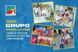 Caravana Chico Xavier visita a Creche Escola Filhos da Comunidade - 28.04.2025