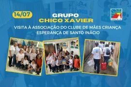 Caravana Chico Xavier visita à Associação do Clube de Mães Criança Esperança de Santo Inácio - 14.07.2025
