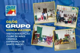 Caravana Chico Xavier visita a ssociação Clube de Mães Criança Esperança - 08.06.2026